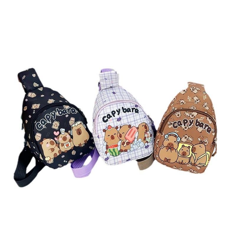 Adorable Trendy And Kids Chest Bag Colorful Cartoon Nylon Backpack For School Play And