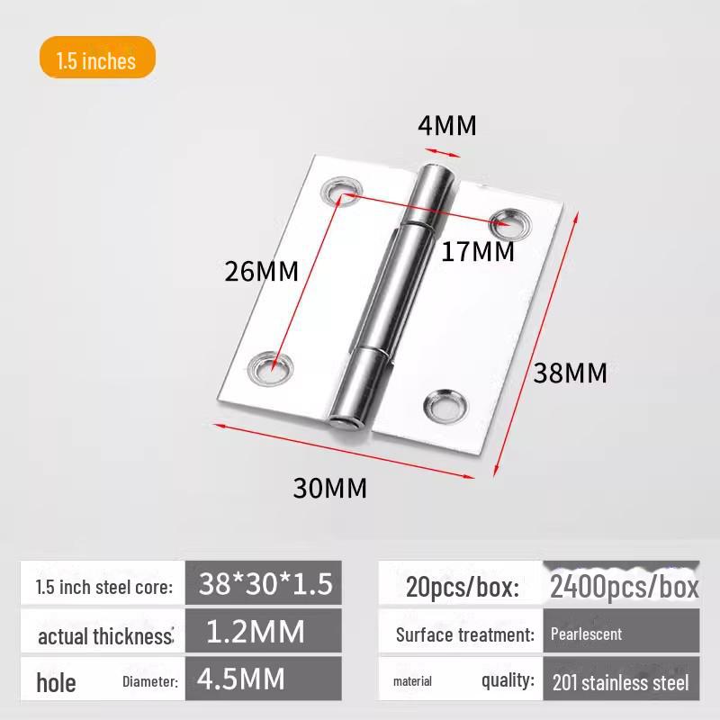 Scharniersatz für Schranktüren und Fenster aus Edelstahl 304