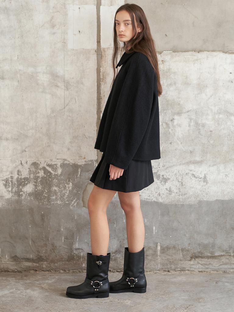 Blanc Sur Blanc Noah Biker Boots Black