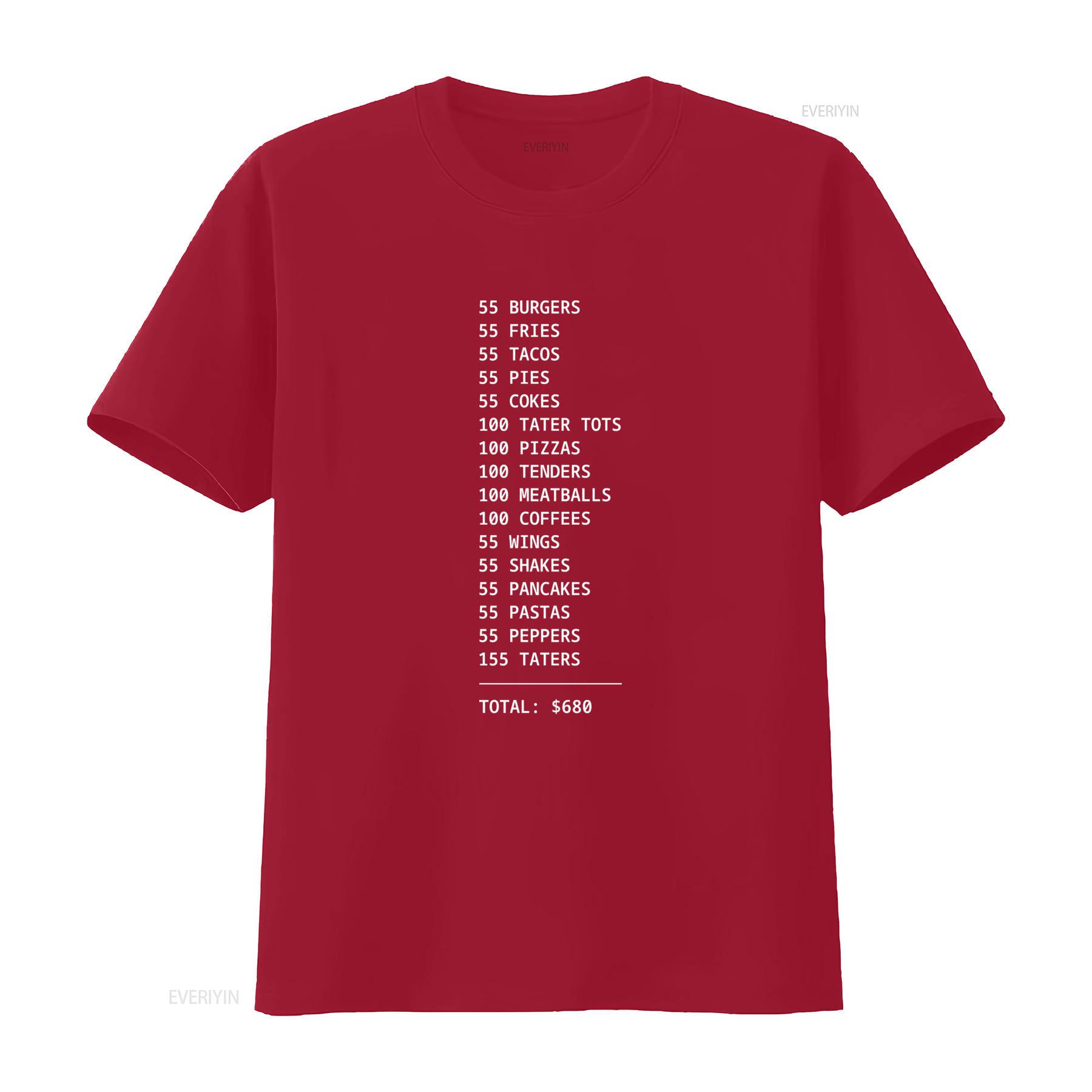 Funny 55 Burgers Fries T Shirt Dank Meme Perfect for Fans of I Think You Should Leave Show vintage Washed fashion graphic S