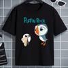 Schattig Puffin Rock Vogel Karakter Print Kinder T-shirt met Ronde Hals en Korte Mouwen