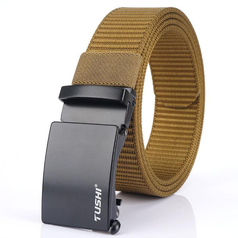 Toothless Automatic Alloy Buckle Belt Outdoor Popular All-matching Nylon 120cm