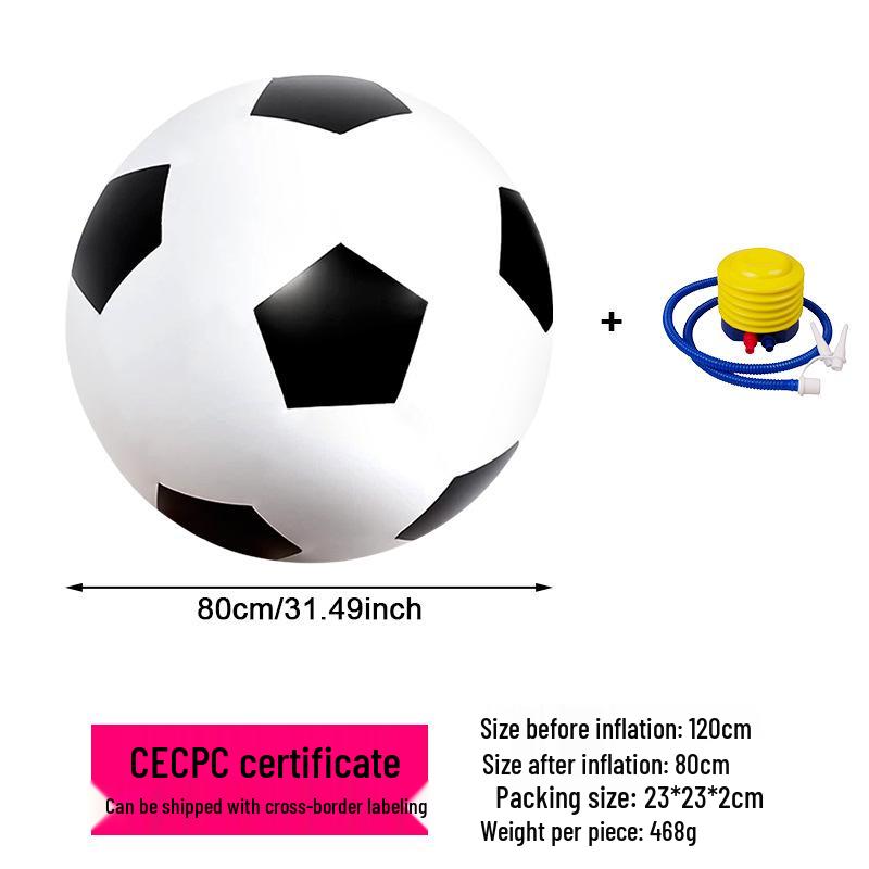 Parent-Child Giant Inflatable PVC Beach Ball - Thick, Colorful Three-Tone Design for Outdoor Fun