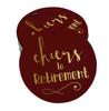 Inkdotpot Pack Of 100 Real Gold Foil Paper Tags Cheers To Retirement Favor Hang