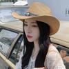 JYL TS DIY Hollow Out Beret  Summer Straw Cap Woven Straw