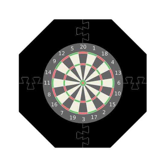 Splicing Dart Board Wall Protector Universal EVA Octagon Dart Backboard Wall Protection Surround Backing Guard Dart Board Accessories