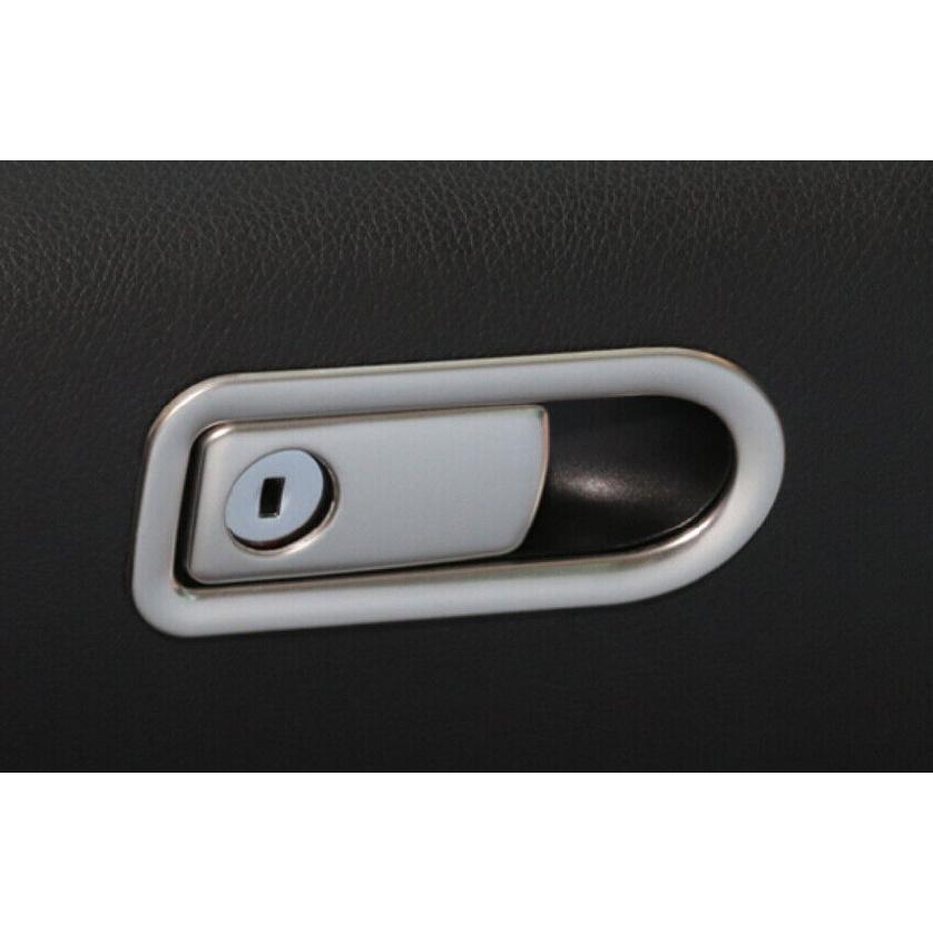 For Mercedes-Benz GLC 16-21 Steel Silver Co-Pilot Glove Boxes Handle Cover Trim