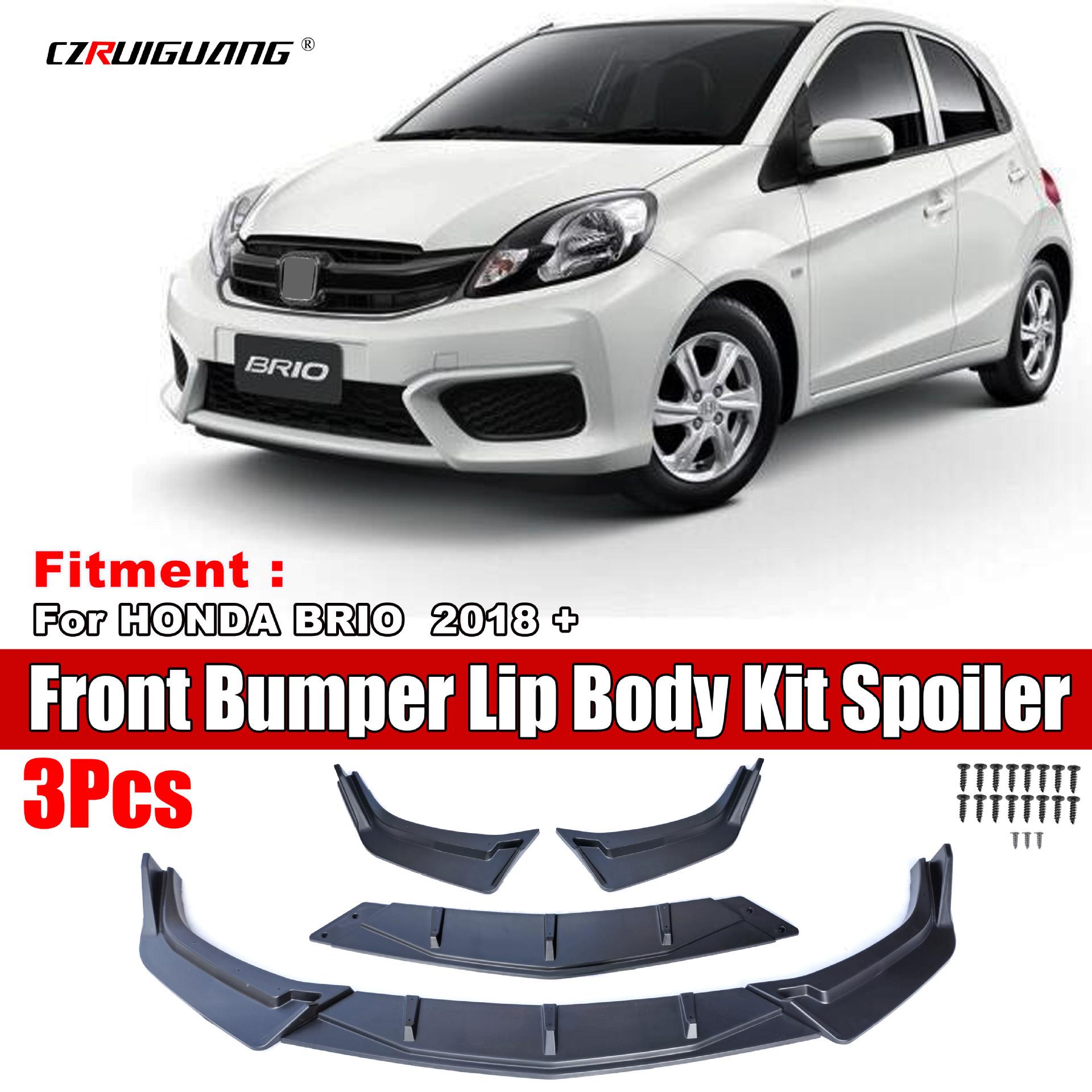 2018 Honda Brio Передний сплиттер Спортивный комплект и задний спойлер Unpainted Front Lip