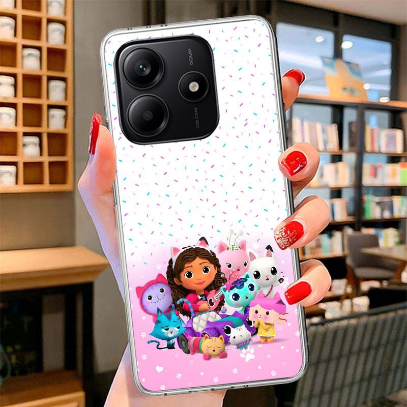 Cartoon Gabbys Dollhouse Phone Case For Xiaomi Redmi Note 15 14 13 12 11 10 Pro Plus 14S 12S 11S 11T 11E 10S Soft Fundas Shell R