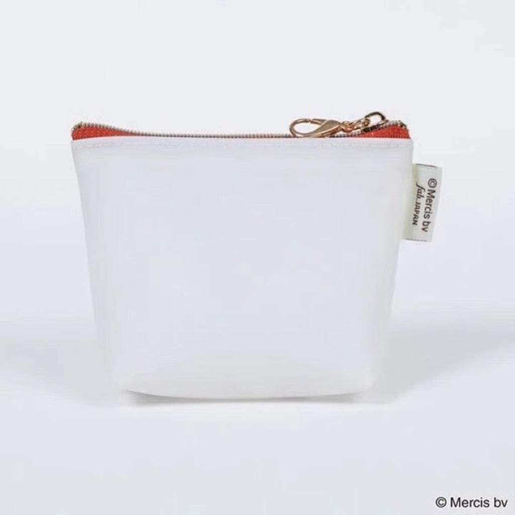 Kawaii Miffy Rabbit Makeup Bag Cartoon Miffy Rabbit Strawberry Transparent and Cute Lipstick Portable Storage Bag Jelly Bag