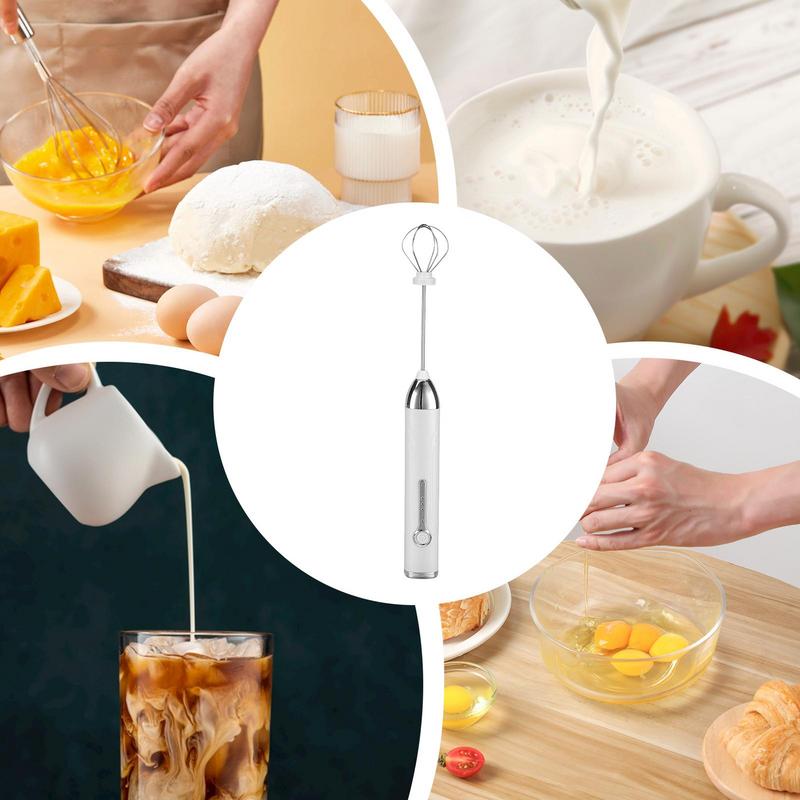 Elektrischer Eieraufschläger Schneebesen 1200mAh Handheld Milchaufschäumer 3 Geschwindigkeiten Einstellbar Eieraufschläger Schneebesen Schaumhersteller Schneebesen Getränke Schaum Mixer