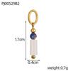 CARLIDANA2PCS Hot Sale Heart Colored Natural Stone Accessories Non Tarnish DIY Jewelry Plated Gold Stainless Steel Charm Pendant
