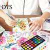 Watercolor Pigments Portable Paint Set, High Chromaticity Solid Kit, Creative Drawing Tools Dissolves In Water Paint, for Professional Illustrations