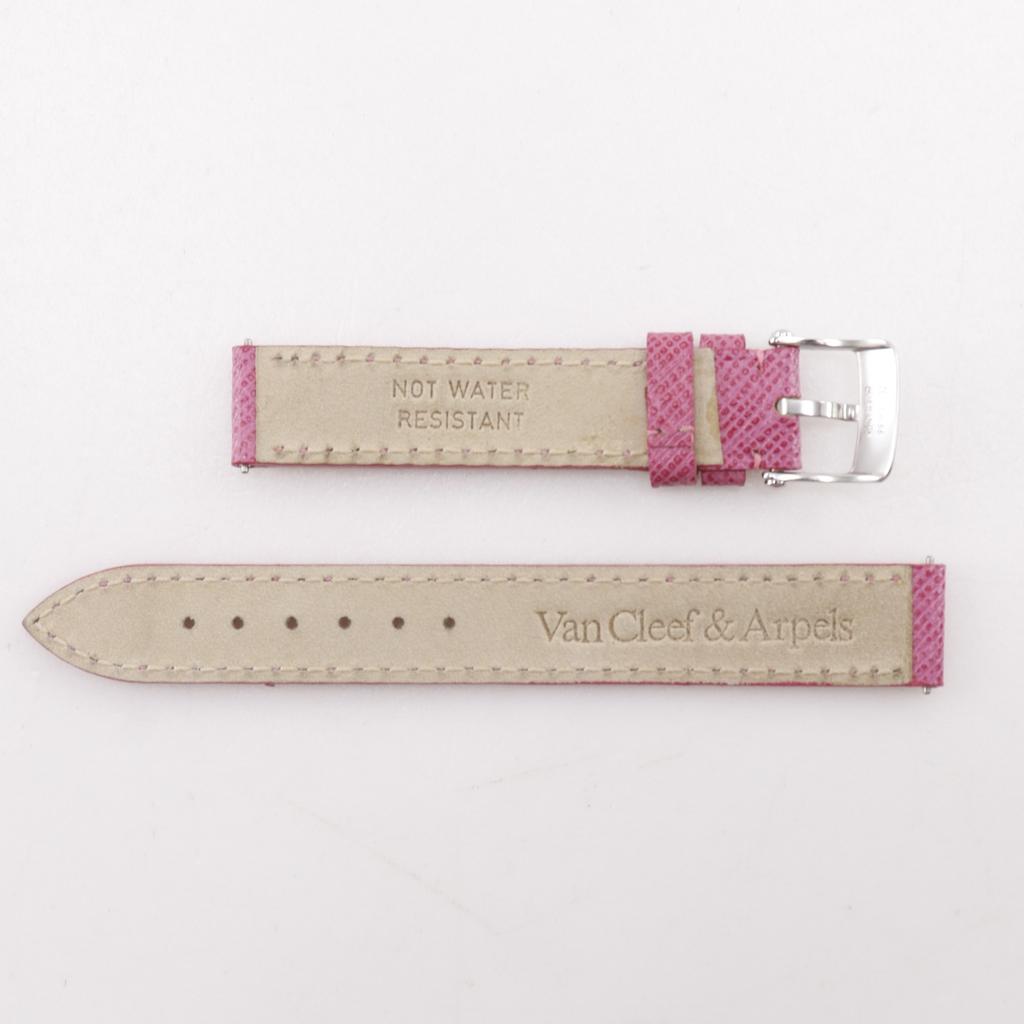 Van Cleef & Arpels Square Watches 430958 WhiteDial Stainless Steel/leather Quartz Analog display Women Used