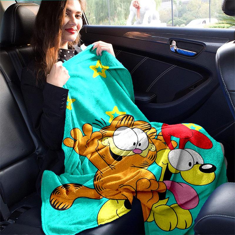 1pc, Garfield & Odie Throw Blanket, Soft Blanket for Couch, Bed, Travel, Camping, Car, Beach, Office Nap, Perfect Gift for FriendsA060