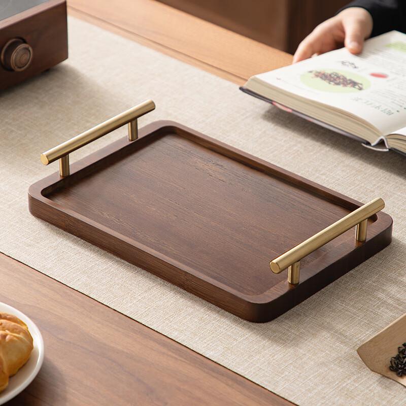 TEAHUE Chinese Style Bamboo & Wood Tea Tray