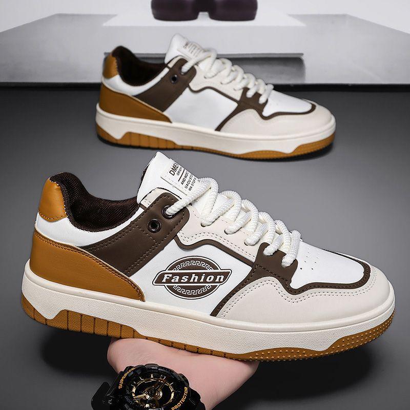 Men's Shoes Spring New Trendy Men's Versatile High End Lightweight Soft Sole Sports and Casual Small White Flat Shoes