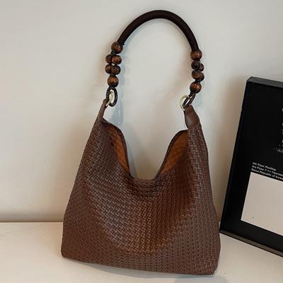 High-appeartion-level Woven Bag Retro Tote Bag Large-capacity Single-shoulder Commuting Bag