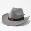 European and American men and women couple hats woolen western cowboy top hat trendy new minority woolen hat