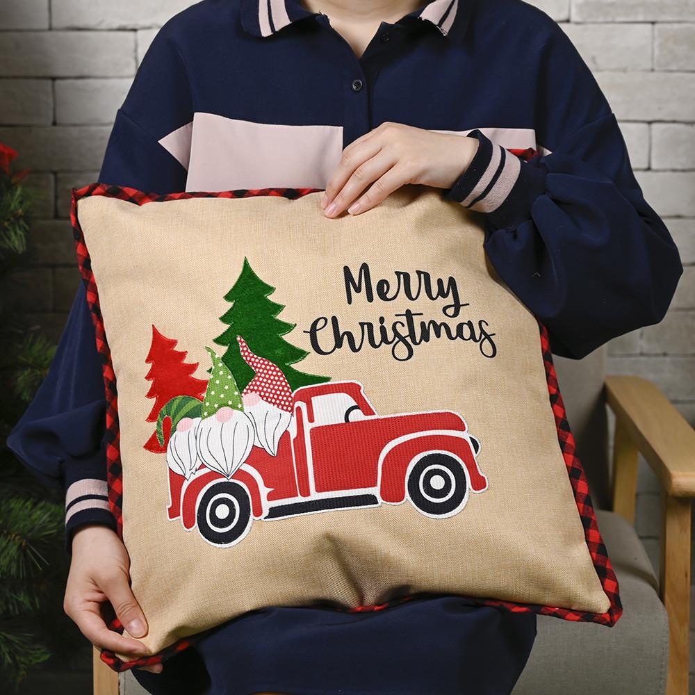 Christmas Case Pillow Holidaya Decoration Forest Elderly Sofa Cars Dress Up