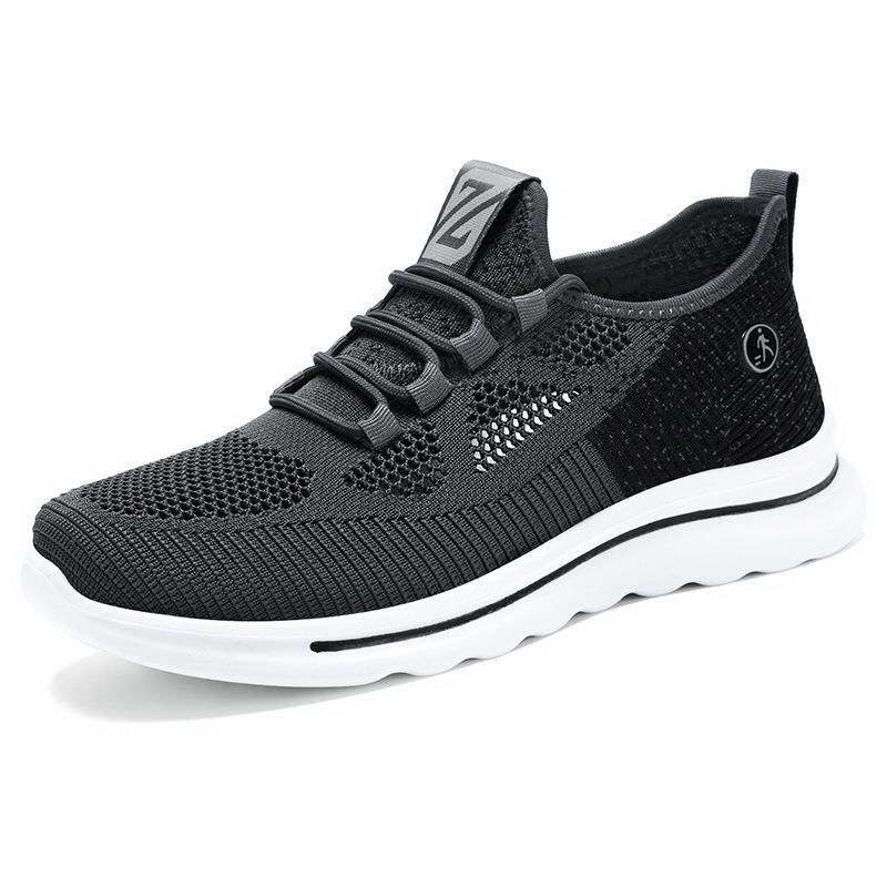 2025 New Style Shoes Soft Sole Running Shoes Flying Woven Air Cushion Men's Shoes Casual Sports Shoes Men