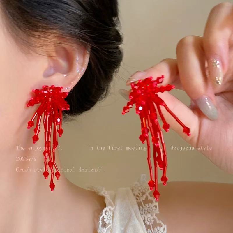 Color Dopamine Earrings, Sweet Super Fairy Temperament, Simple Personality and High Value Niche Earrings