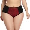 3Pcs Women's Panties Plus Size Briefs Floral Print Lace Ultra-Thin Female Underpants Xl-6Xl