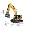 non-toxic HUINA 1910 1/40 Large Metal Alloy Excavator Truck Car Model Toy 3 IN 1 Construction Cars Engineering Vehicle Gifts for Kids children