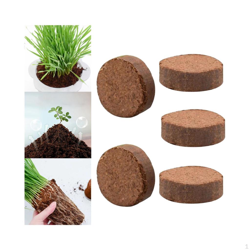 5 Pièces Terre de Coco Plantation Croissance Légère Absorbante Pot de Jardin Fibre de Coco