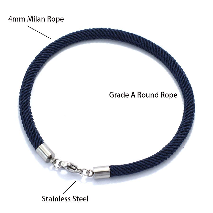 Braccialetto Fortunato Minimalista Unisex Corda Inossidabile Ipoallergenico Accessorio Casual da Spiaggia Per Coppie Braccialetto Corda Rosso Nero Joias