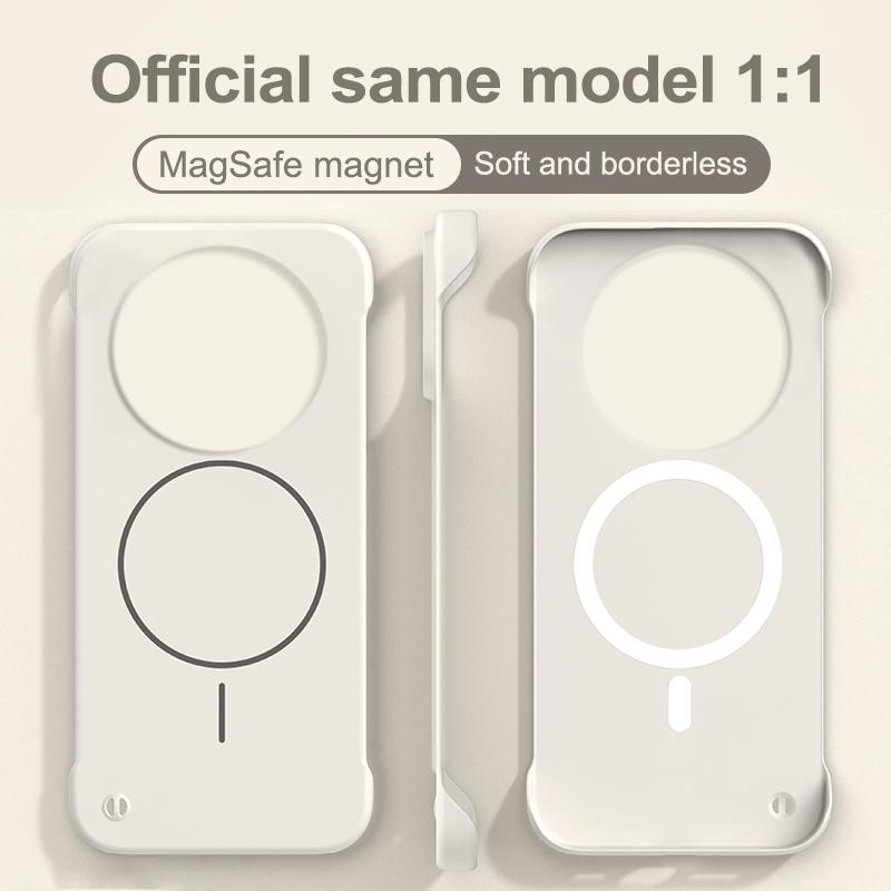 For Magsafe Bezel-less Anti-Fall Case For Huawei Mate 80 Pro Max Ultra Thin Frameless Hard PC Magnetic Cover For Mate 80 80Pro