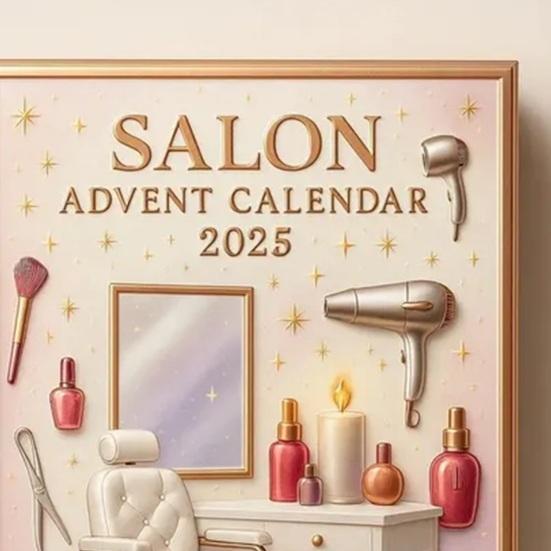 Salon Advent Calendar 2025 24 Days Acrylic Ornament Box with Beauty Themed Surprises Christmas Countdown