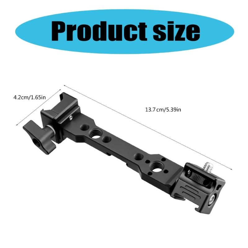 Handheld Gimbal Accessory Mount For Camera Cold Shoe Slots For Microphone, LED Video Light Extension Bracket Aluminum