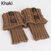 Button Cable Knit Wool Ankle Leg Warmers Women Short Boot Sock ToppersCozy Autumn WinterKnitted Foot Covers WarmShoe Accessories