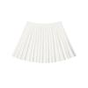 Fila Fashion Simple Classic Versatile Tennis Pleated Skirt Shorts Women Skirts Cloud-Mushroom-White F11W439306FWT