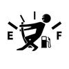 Car Fuel Door Sticker. Man Holding The Fuel Gauge. Funny, Humor (12.7cm X 9cm)