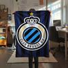 1Pc Club Brugge K V Print Flannel Blanket, High quality Comfortable for All Seasons, Home Decor, Warmth and Comfort, Perfect for Christmas Gifts