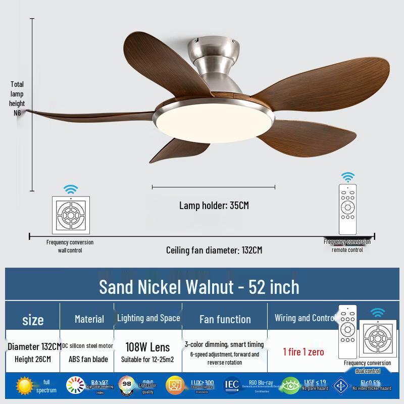 Oeny 52-inch Ceiling Fan with Light