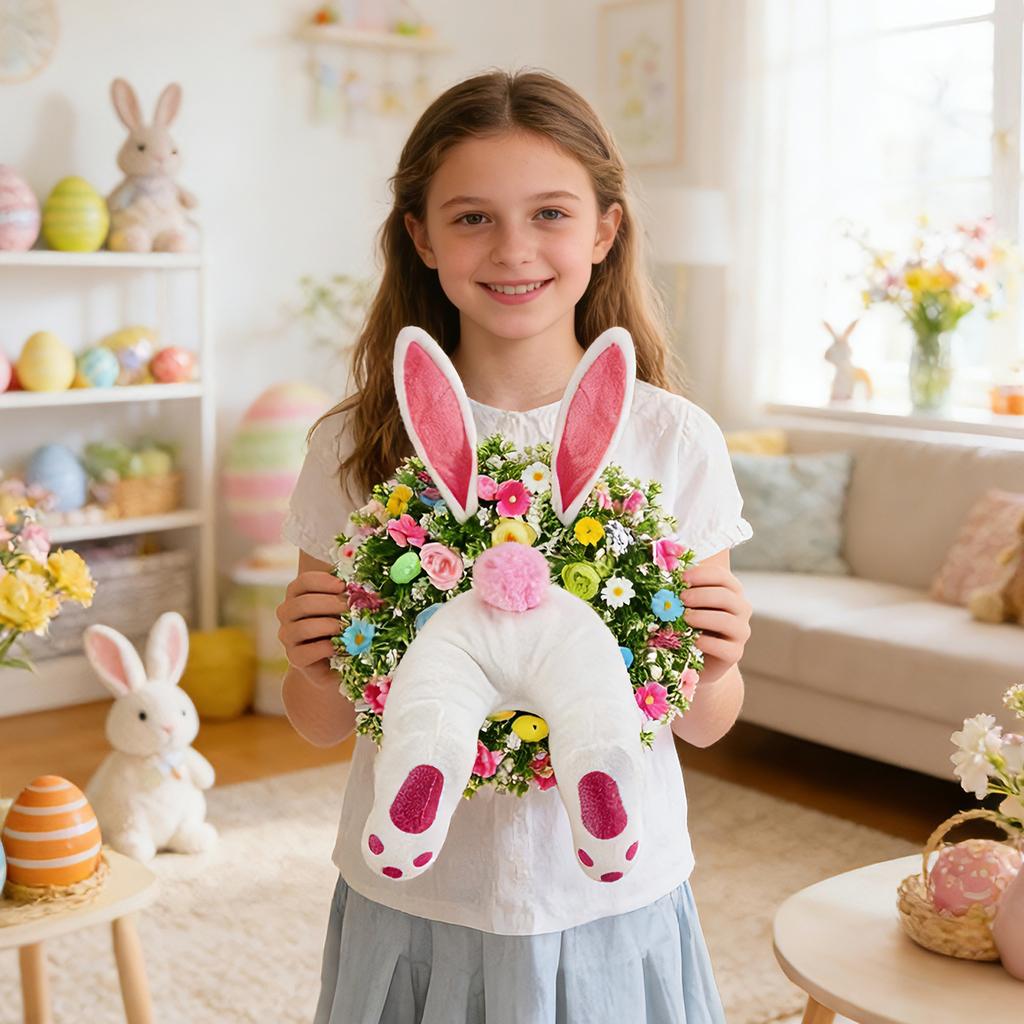 Easter Bunny Butt Wreath Kit Easter Decoration Wreath For Store Easter Welcome Sign Wreath Hanging Ornament Party Decoration