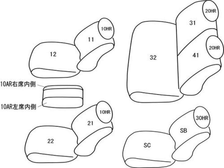 Clazzio Seat Covers Caravan Wagon E26 Series Clazzio Junior Black EN-5292 [41ENH5292K]