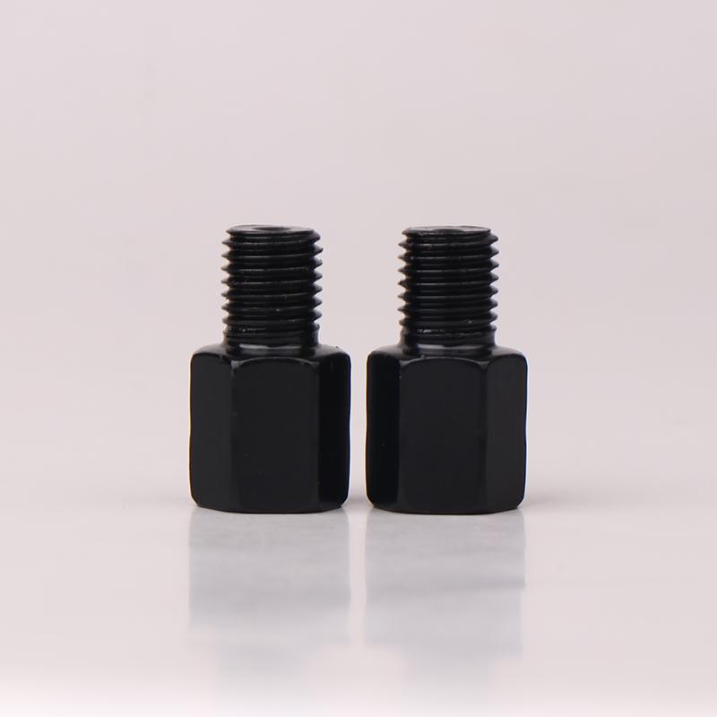 2Pcs Motorcycle Rearview Mirrors Conversion Black Mirror Adapters M10 10Mm M8 8Mm Bolt Clockwise Anti-Clock Right Left Thread