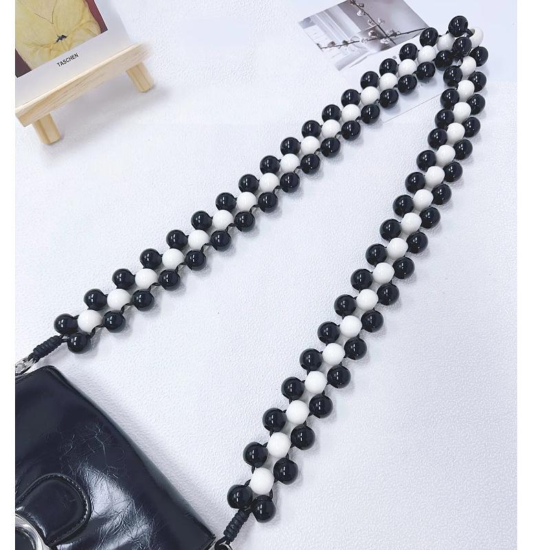 Colored Beads Oblique Span Bag Shoulder Strap Handwoven Mobile Phone Chain Hot Mobile Phone Lanyard Camera Neck Strap Bag Strap
