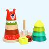 Toddler Educational Wooden Stack Tower Toy With Bright Colors Fun Nonelectric