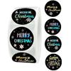 50-500Pcs 1 Inch Golden Font Merry Christmas Sticker Thank You Sticker Seal Label For Envelope Gift Wrapping Stationery Decor