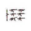 Building Blocks Weapons Accessory Soldier Digital Gift Ninja Sword Mortar Cannon Missile Launcher RPG Toys Mini Brick X006