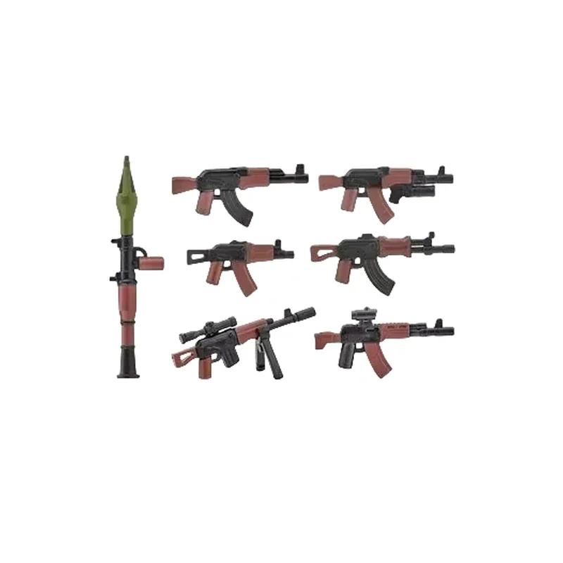 Building Blocks Weapons Accessory Soldier Digital Gift Ninja Sword Mortar Cannon Missile Launcher RPG Toys Mini Brick X006
