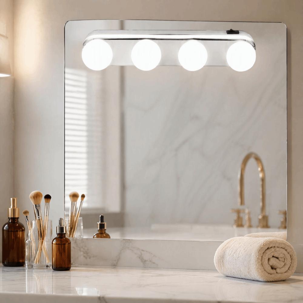 4 Bulbs Mirror Lights ABS Vanity Lights Makeup Vanity Lights  Living Room Bathroom Dressing Room