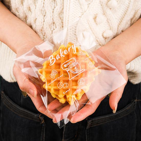 

50 шт./пакет, мультяшный прозрачный мешок для хлеба, хорошая герметичность, антипригарный, маслостойкий, водонепроницаемый, упаковочный мешок для кондитерских изделий, поставки для хлебобулочных изделий S