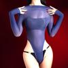 Women Sexy Bodysuit High-Fork Oil Shiny Glossy Five-Finger Swimsuit Ultra-Thin Silky Open Crotch Long-Sleeved Bodysuits