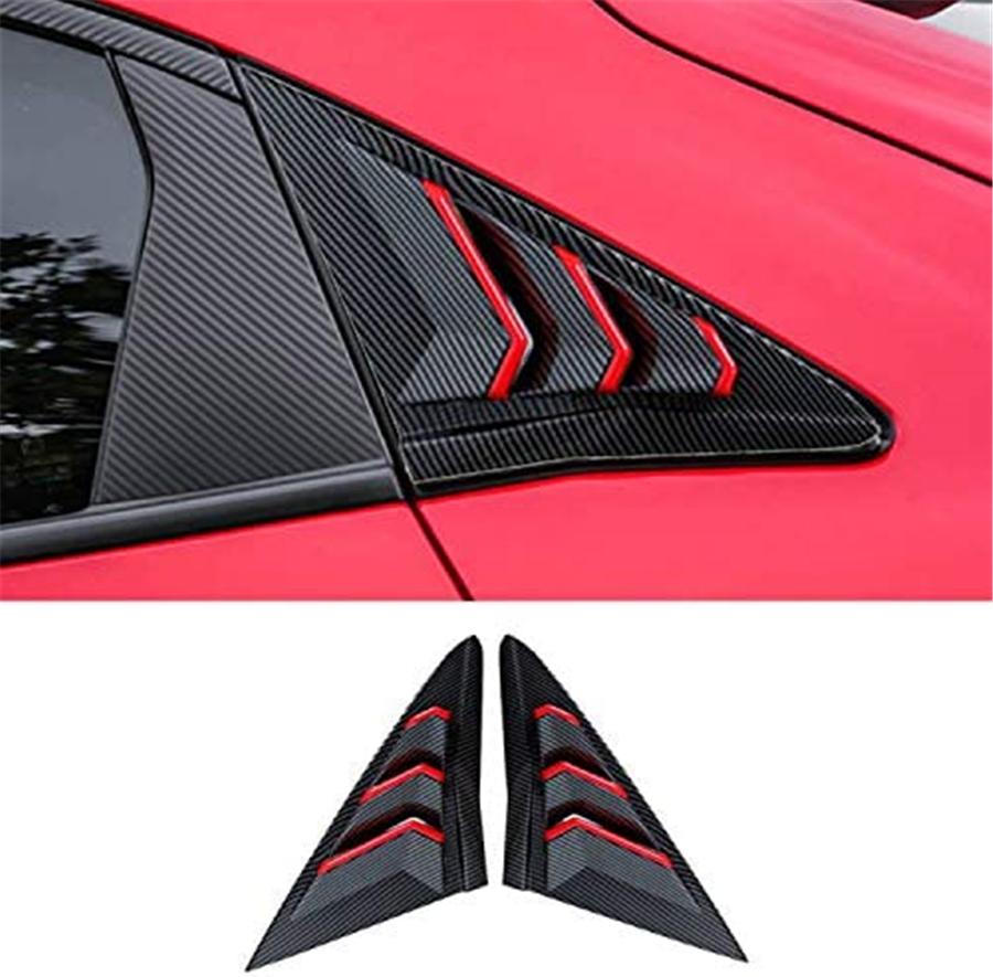 Side Air Vent Window Louver Cover For Honda Civic 2016-21 10th Hatchback Type R
